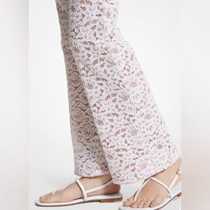 White Strappy Sandals with Gold Buckle